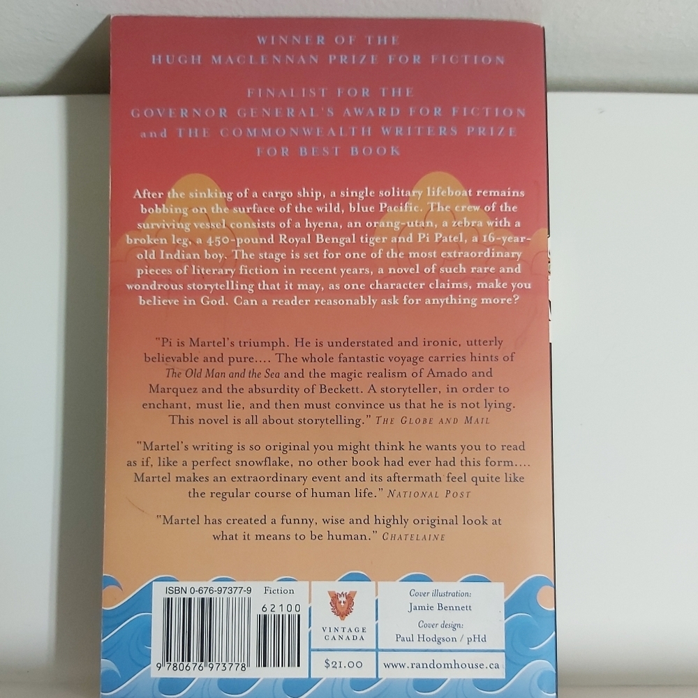 🤯2/$15 Life of Pi by Yann Martel - paperback book - Picture 3 of 3